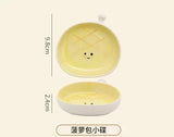 Ceramic Plate Cute Bread Seasoning Dish Underglaze Color Good-looking Dish Household Sauce Dish