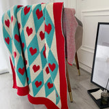 Luxury Sofa Throw Blanket for Women Summer Fall Cute Love Shawl Blanket Home Office Nap Blanket Living Room Feel Bed End Cover
