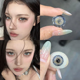 New Style Color Contact Lenses 2Pcs Eyes Brown Grey Beauty Soft Contact Lenses Yearly Fast Shipping