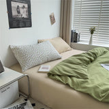 Hot Bedding Set Bedroom Decor Washed Cotton Double Duvet Cover Set Duvet Cover Flat Sheet Quilt Cover Pillowcase Home Textiles