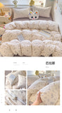 Class A Double Yarn Bedding Set Quilt Comforter Duvet Cover Set Printed Cotton Bedspread Skin Friendly Breathable Four-Piece Set