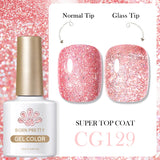 10ml Glitter Sequins Gel Nail Polish Shining Soak Off UV Semi-permanent Varnish Base Top Coat Hard Gel Design