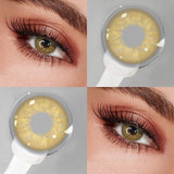 Small Pupil Brown Grey Colored Contact Lenses 1Pair Beauty Cosmetic Yearly Use Color Contacts Eyes Fashion Makeup Lens
