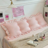 Cotton Removable Washable Bedside Soft Bag Seasonal Universal Pink Princess Style Cushion Bed Sofa Pillow Mat Dormitory Artifact