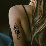 5pcs Death Eaters Dark Mark Waterproof Temporary Tattoo Sticker Skull Snake Head Body Art Arm Fake Tattoo Sleeve Women Men Neck