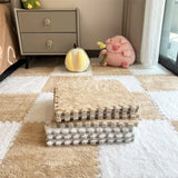 16Pcs 30x30cm Modern Simple Creative Plush Foam Puzzle Carpet Warm Toned Play Mats Interlocking Activity Floor Rugs Area Rug