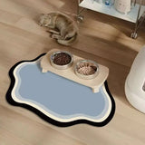 Minimally Designed Pet Feeding Mat Cat and Dog Absorbent Anti Slip Cat Bowl Mat Durable Natural Rubber Floor Mat Feeding Mats