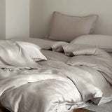 600TC Washed Lyocell Soft Bedding Set Single Double Queen King Size Duvet Cover Set Bed Sheet/Fitted Sheet Pillowcases 3/4Pcs