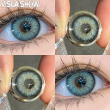 1 Pair Contact Lenses for Cosplay Makeup Blue Lenses Eyes Contacts Yearly Small Pupil Cosmetics Brown Lenses for Party