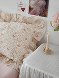 Adorable Bear Floral Lace Cotton Children's Bedding Set 4-Piece Active Printing Skin-friendly Home Textile Kids Room Linens