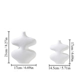 Ceramic Vase Abstract Geometric Crafts Floral Arrangement Accessories Flower Terrarium Pot Home Decoration