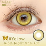 2Pcs Colored Contact Lenses 14.5mm, Vibrant Yellow/Red/Blue/Purple/Green Anime Cosplay Soft Lenses, 6 Months
