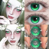 1 Pair Natural Brown Colored Contact Lenses Large Diameter for Fashionable Everyday Eye Enhancements