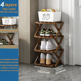 New Portable Small Foldable Shoe Rack Without Installation,Bamboo Shoe Rack for Storage.Ideal for Hallway,Bedroom,Living Room