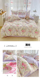 100% Cotton Skin-friendly Four Piece Set Soft Duvet Cover Set Single Couple Flower Printed Comforter Bedding Set for Adults Kids