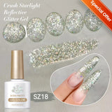 10ml Pink Gold Water Light Cat Magnetic Gel Polish HEMA TPO FREE Aurora Glitter Crystal Soak Off UV Varnish Manicure