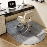 Non-Slip Rounded Floor Mat for Computer Chair, Study Desk Carpet, Bedroom, Living Room, Table Chairs, Rounded Rug, TPR Bottom