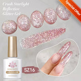 10ml Pink Gold Water Light Cat Magnetic Gel Polish HEMA TPO FREE Aurora Glitter Crystal Soak Off UV Varnish Manicure