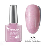 Nail Gel Polish 7.5ml HEMA/TPO FREE Red Sparkle Sequin Gel Nails Beautiful Semi Permanent Soak Off UV LED Gel Polish