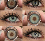 1Pair Natural Colored Lenses for Eyes Fashion Blue Lenses Gray Contact Lenses Black Lense Colored Pupils for Eyes Yearly