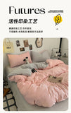 Solid Color Bedding Set Twin Full Queen Size Bed Flat Sheet Soft Kids Adults Duvet Cover Set Quilt Cover Pillowcases Bed Linen