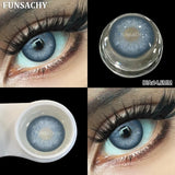 1 Pair Fashion Color Contact Lenses for Eyes Korean Brown Natural Soft Lenses Beautiful Cosmetic Gray Pupils Blue Lens