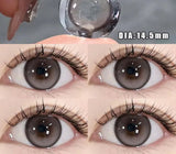 2Pcs Korea Colored Contact Lenses Diameter 14.5mm Prescription Myopia Degree-0.00to-8.00Makeup Soft Lens Eye Beauty Pupil
