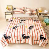 Washed Cotton Printed Summer Quilt Air Conditioner Thin Quilt Machine Washable Lightweight Single Double Bedding Soft Breathable