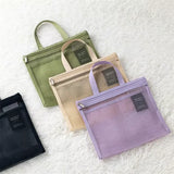 Mesh makeup toiletry storage bags handbags portable travel washing body shower tools organizer hanging cosmetic organizer pouch