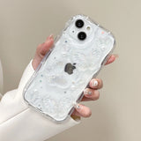 3D Cute Butterfly Pearl Phone Case For iPhone 16 15 14 13 12 11 Pro Max X XS XR Soft TPU Shockproof Back Cover
