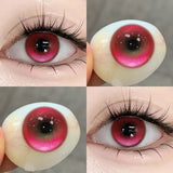 1 Pair Colored Contacts with Diopter Blue Green Red Pupils Beauty Korean Lenses Circle Brown Lenses Yearly New