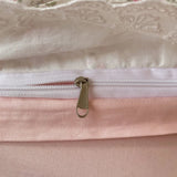 3/4Pcs Pastoral Floral Lace Ruffles 100% Cotton Bedding Set Single Queen Duvet Cover Bed Skirt/Bed Sheet/Fitted Sheet Pillowcase