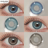 2pcs Myopia Color Contact Lenses for Eyes with Prescription Beauty Pupils Makeup Eye Color Lenses Fashion Blue Lenses