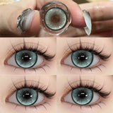 Black Hydrogel Circle Lenses for Dolly Eye Effect, 14.5mm Diameter for Big Sparkling Eyes, Hydrating & Age-Diminishing