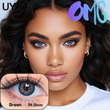 Highlight Pattern Contact Lenses - Subtle Mixed Blood Look, Must-Have for Date Makeup, Brown/Blue/Grey/Green