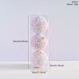 New 3pcs Macaron Color System Foam Christmas Ball Creative Painting Christmas Ball Set Christmas Atmosphere Decorations