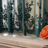 Lace Embroidery Short Gauze Curtains Flower Embroidery Kitchen Bay Window Curtains Decor Living Room Atmosphere Nice Curtains