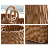Kitchen Storage Basket,Home DecorImitation Rattan Hand-woven Hanging Baskets,Sundries Organizer Living Room Wall Hanging Basket