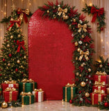 Gold Sequin Arch Backdrop Cover Polyester U Shape Arch Stand Slipcover Wedding Party Photo Booth Decoration