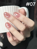 12ml 1-16pcs Autumn Nails New Clear Pink Glass Bead Moonlight Magnet Cat Eye Gel Nail Polish Whitening Nail Supplies