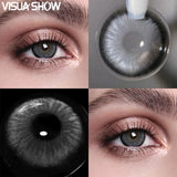 2Pcs Colored Contact Lenses, Large Pupil Natural Enlarge Effect, for Daily Makeup, Campus & Casual Outings