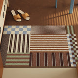 American Retro Geometric Wire Loop Entrance Mat Indoor Door Mat Non-Slip Dirt Scraper Wear Resistant Easy Clean Home Decor