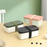 Child's Lunchbox with Tableware Portable Compartmentalized Bento Box School Snack Holder Microwave-safe Food Storage Container