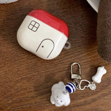 line red house simple style imd silicone earphone case for airpods 1 2 3 4 pro 2 soft protection cover