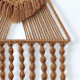Minimalist Modern Style Hand Knitting Pendant Tassel Cotton Pendant Creativity Home Decoration Bedroom Door Decorative Brown