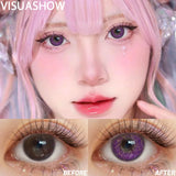 6 Months Disposable Kawaii Green Anime Cosplay Colored Contact Lenses for Coser Daily Party Eye Beauty Soft Contacts