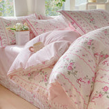 New Cotton Single Duvet Cover Printed Garden Quilt Cover Skin Friendly Breathable Bedding 150x200 180x220 220x240 200x230