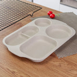 Plastic Student Dinner Plate Thickened Canteen Compartment Food Tray Anti-fall Multigrid Rice Pan Home Rectangle Kitchen Tools