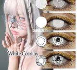 2pcs Cosplay Colored Contact Lenses for Eye Crazy White Contact Lenses Halloween Beauty Makeup Lens Anime Black Lens