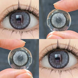 1Pair Soft Contact Lenses Grey Lenses Blue Eye Diameter 14.5mm  14.2mm 14.0mm Grey Lens Myopia Degree Beautiful Pupil